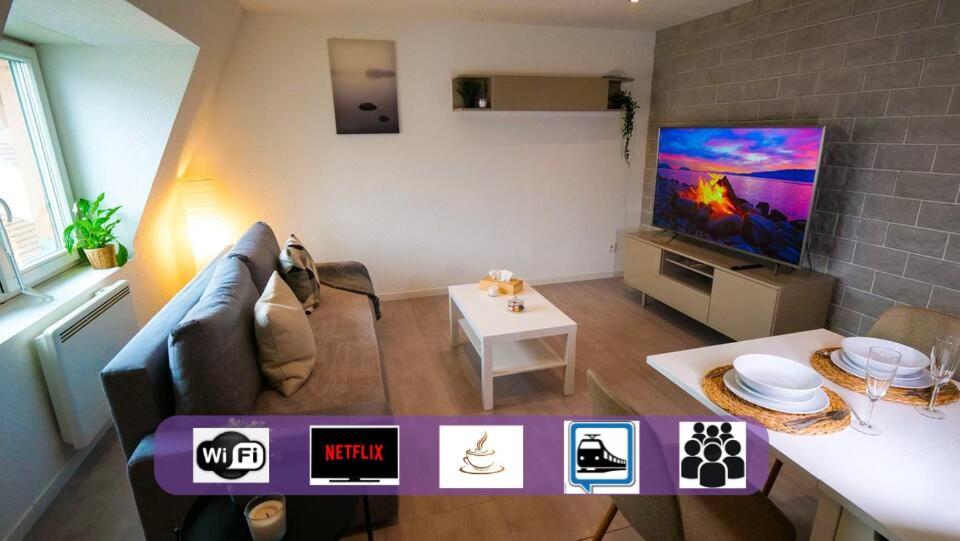 # Le 4 # Tres Beau Appartement T3 Neuf, Tout Confort, Mulhouse Centre Ville エクステリア 写真